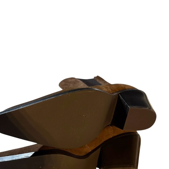 ZARA Brown Suede Heeled Ankle Boots in Sz 36 (6) - Picture 5 of 9